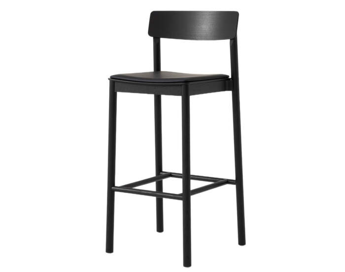 Barová stolička Betty TK17, black/black leather