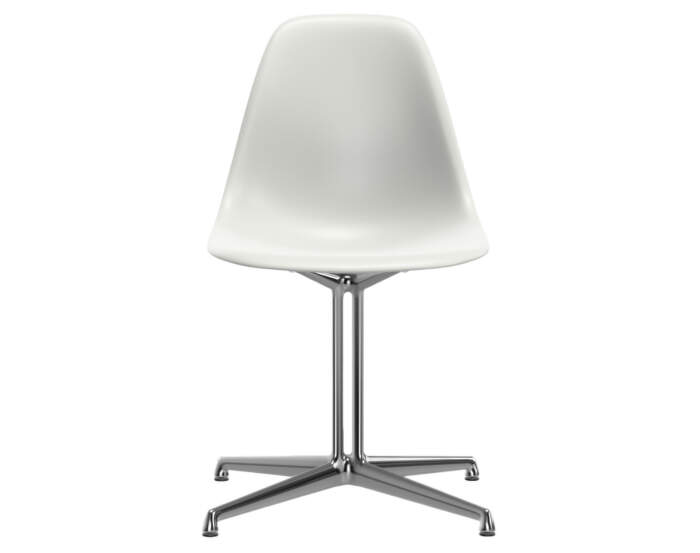 Stolička Eames DSL, cotton white/polished aluminum