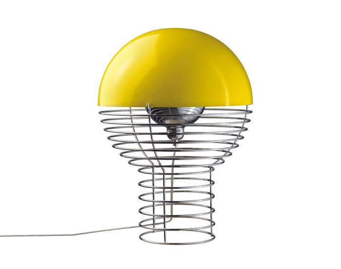 Stolná lampa Wire 30, chrome/yellow