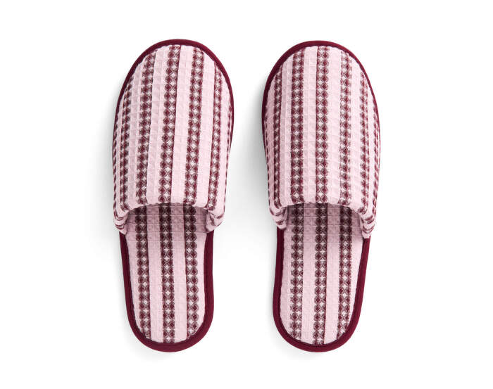 Papuče Waffle Slippers, stripe cool pink
