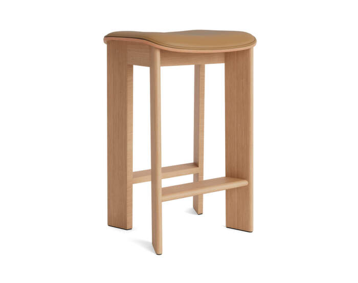 Barová stolička Chisel 30 H65, lacquered oak / Grano cognac