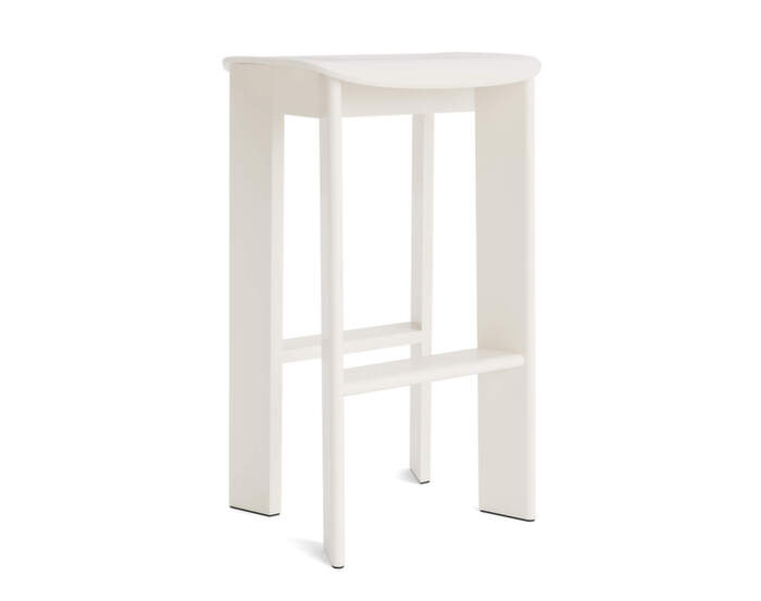 Barová stolička Chisel 30 H75, cream white lacquered beech