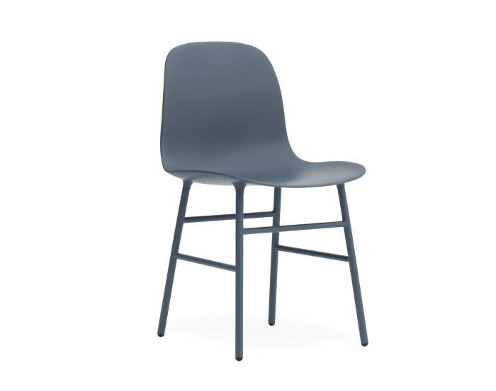 Stolička Form, modrá/ocel
