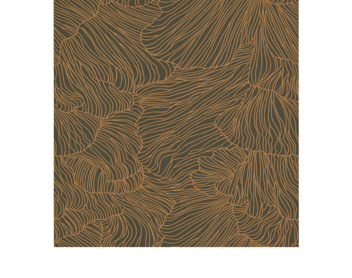 Tapeta Coral, dark green/gold