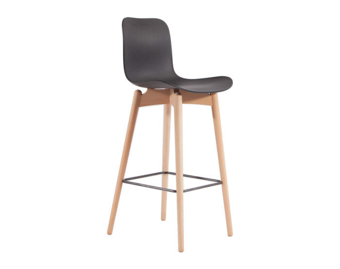 Langue Bar Stool, High, natural / anthracite black