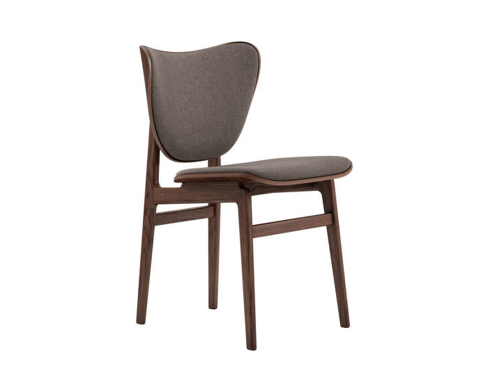 Elephant Dining Chair, dark stained oak / Wool - Fawn 124