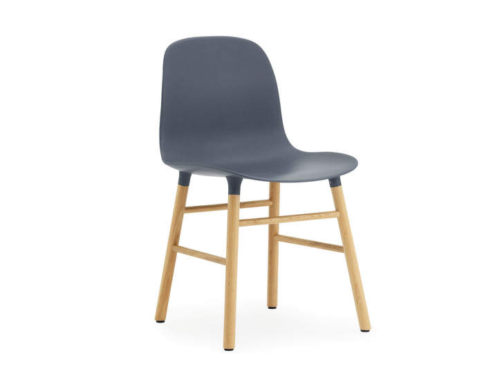 Židle Form, modrá/dub