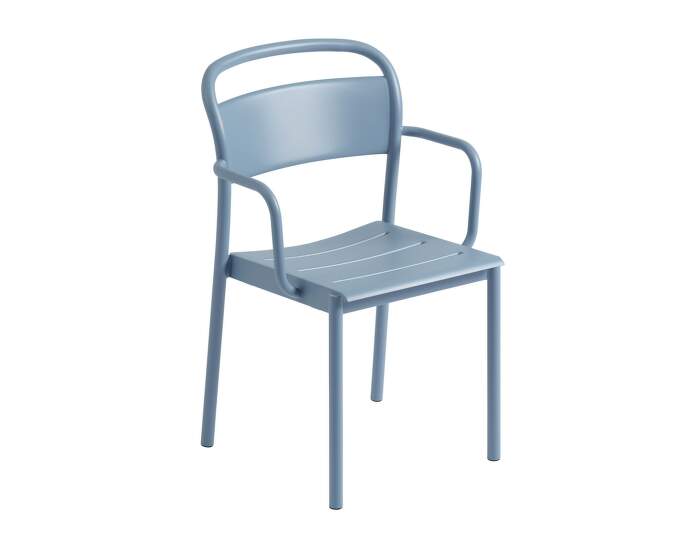 Linear Steel Armchair, pale blue