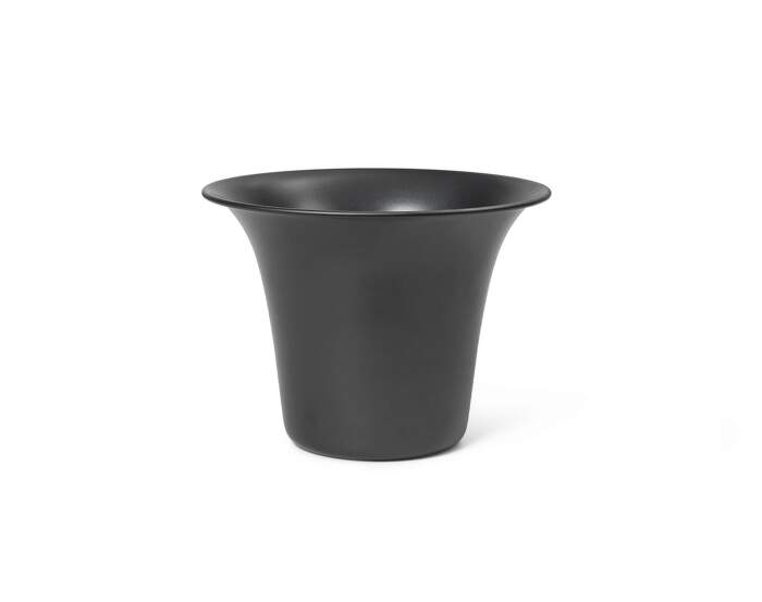 Spun Alu Pot, blackened aluminium