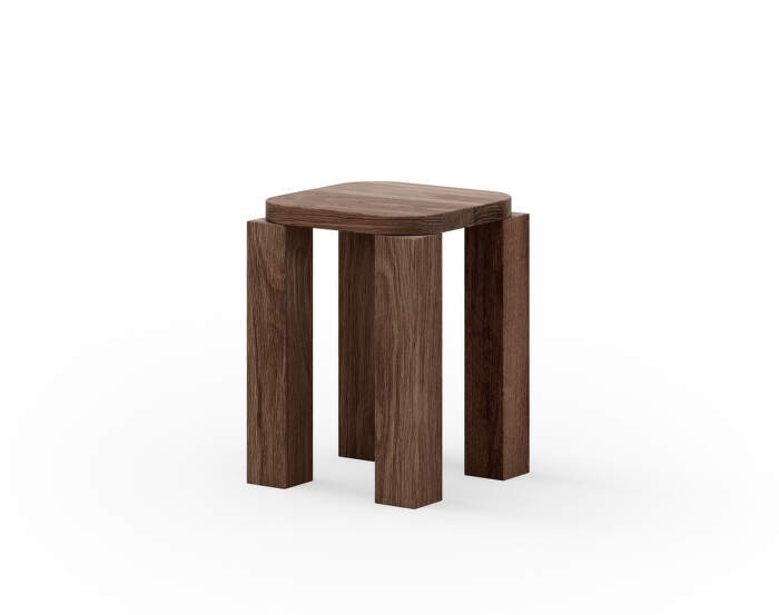 stolicka-Atlas Stool, fumed oak