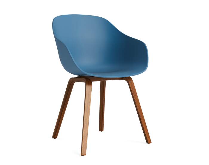 zidle-AAC 222 Chair Walnut, azure blue