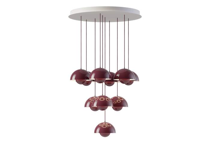 lustr-Flowerpot Chandelier VP10 10, dark plum