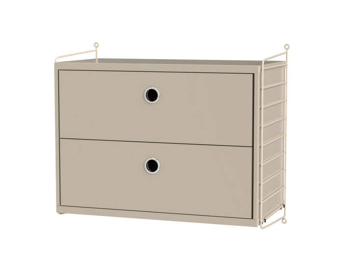 String Bedside Table, beige