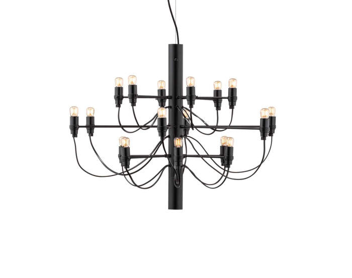 Luster 2097/18 Clear Bulbs, matte black