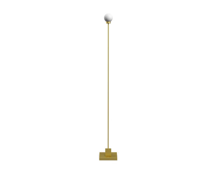 Prenosná stojacia lampa Snowball, brass