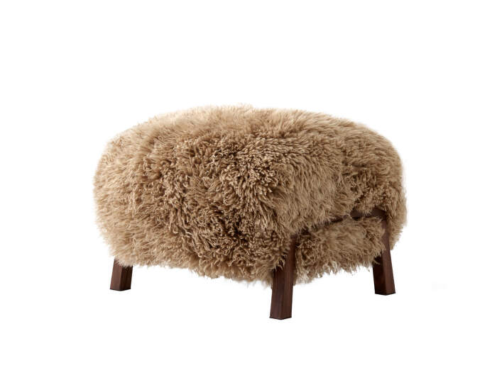 Pouf Wulff ATD3, walnutsheepskin Honey