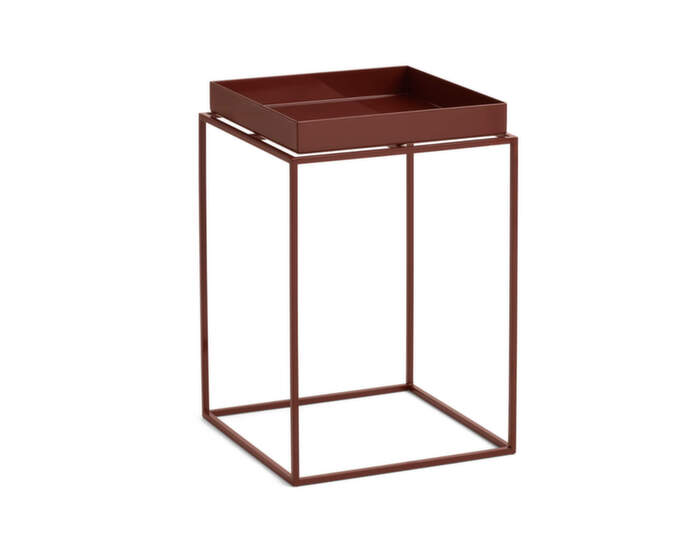 Stolek Tray Table 30x30 High, chocolate high gloss