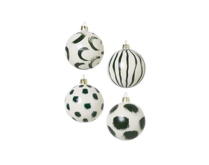 Christmas-Hand-Painted-Glass-Ornaments-Green