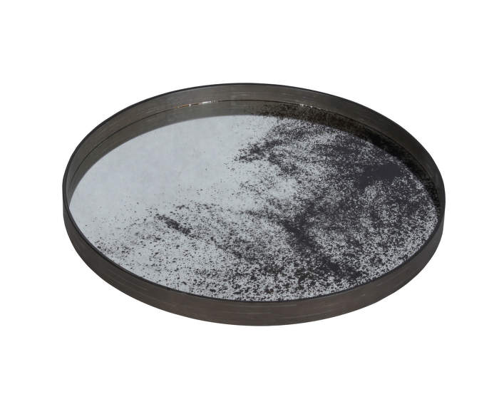 Mirror Tray Round L, clear