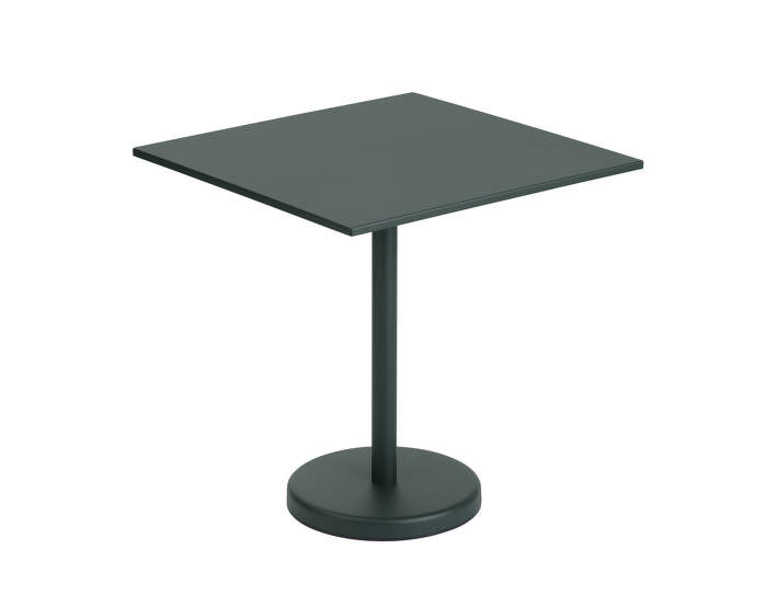 Linear Steel Café Table 70x70, dark green
