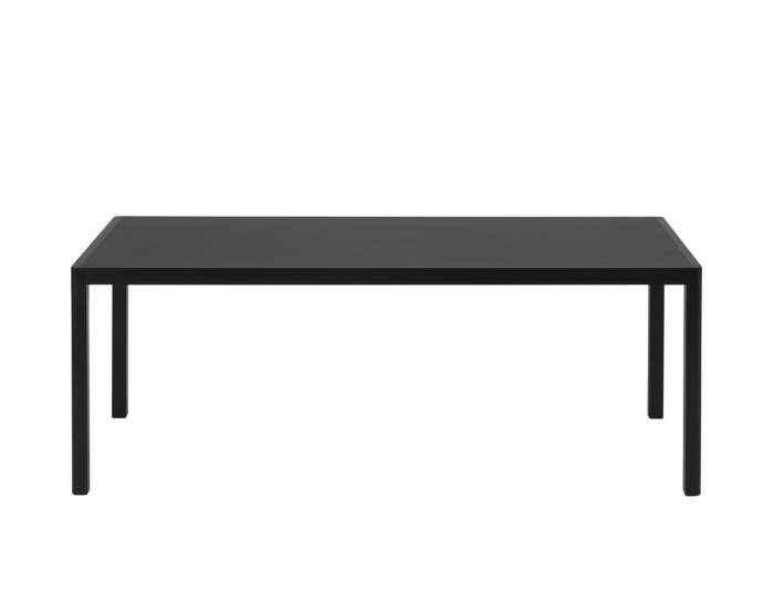 Workshop Table 200 x 92 cm, black oak / black linoleum