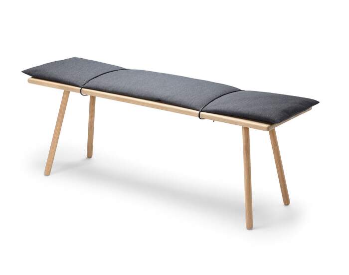 lavica Georg Bench, dark grey / oak