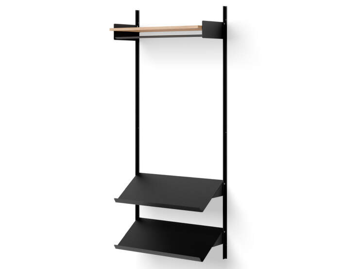 Policová zostava Wardrobe Shelf 1, oak/black