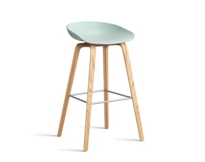 stolicka-AAS 32 Bar Stool High Oak, dusty mint