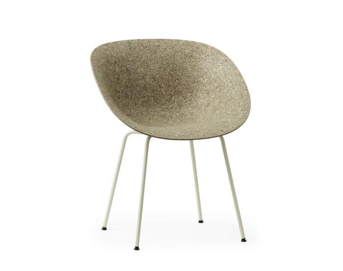 zidle-Mat Armchair Steel, seaweed/cream