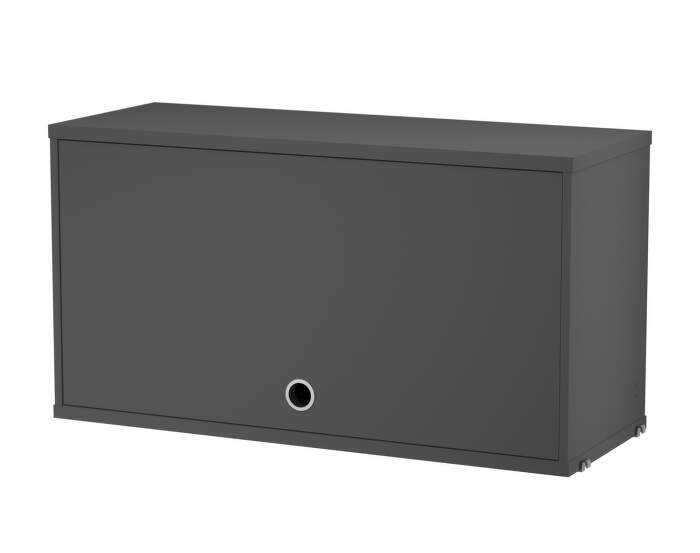 Komoda String Cabinet with flip door, dark grey