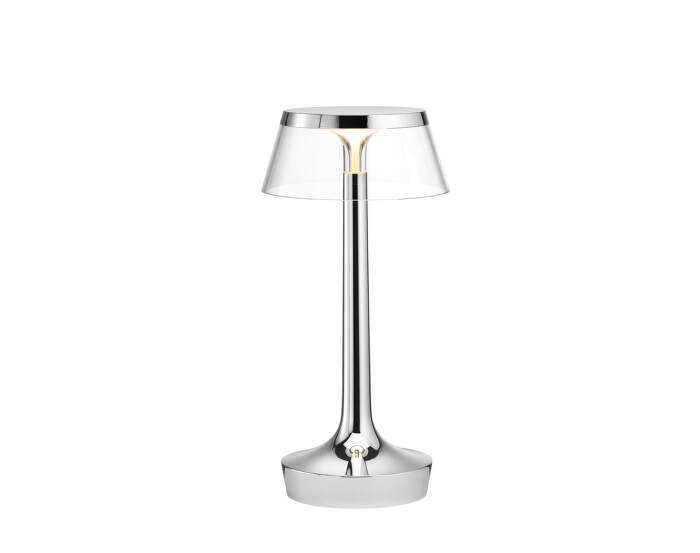 Prenosná lampa Bon Jour Unplugged, chrome/transparent