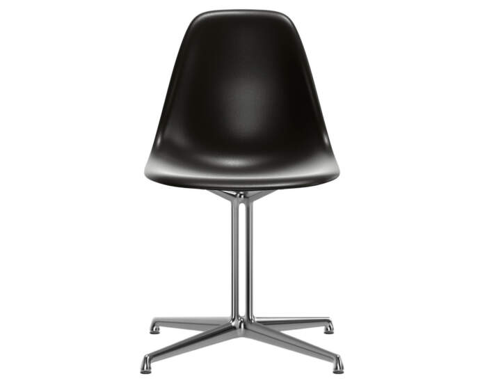 Stolička Eames DSL, deep black/polished aluminium