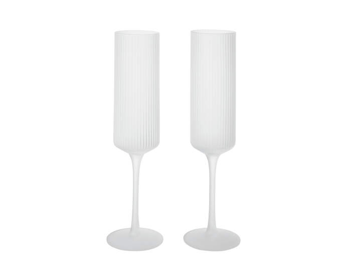 Poháre na šampanské Ripple Flutes set 2 ks, frosted