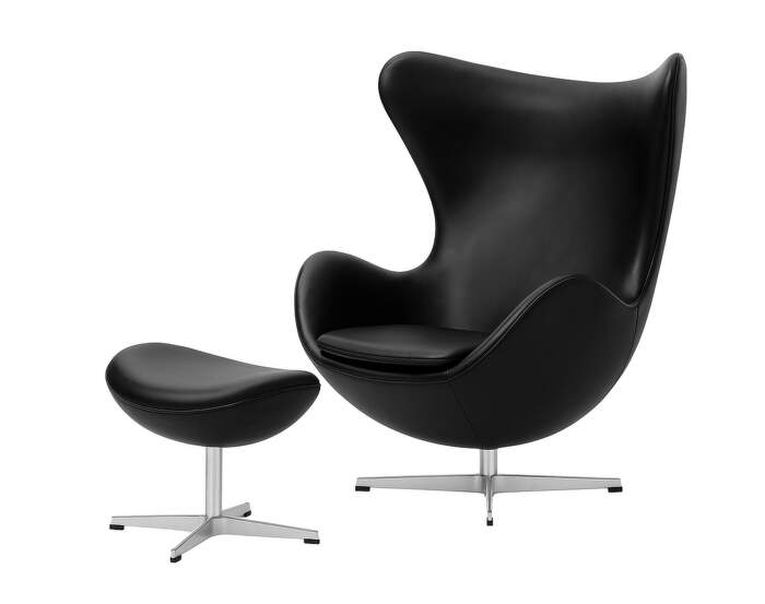 Kreslo a podnožka Egg™, Essential leather