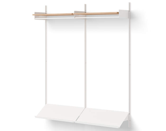 Policová zostava Wardrobe Shelf 2, oak/white