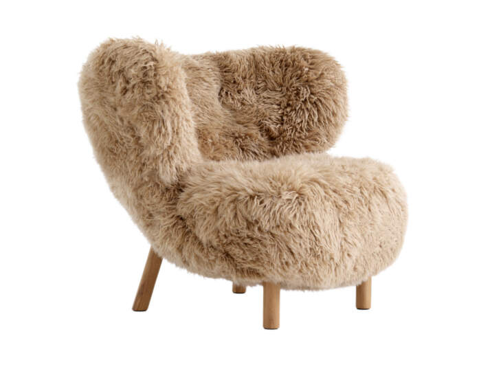Kreslo Little Petra VB1, oak/sheepskin Honey