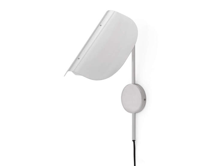 Nástenná lampa Wing, polished aluminium