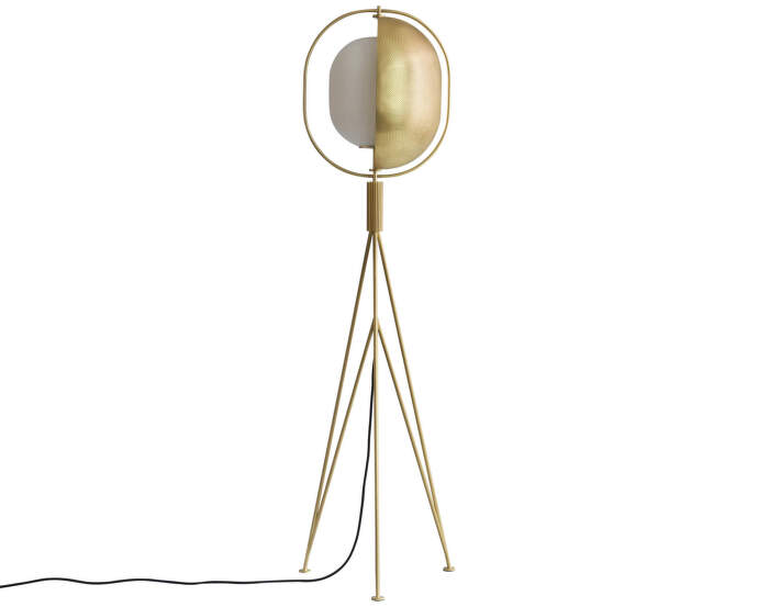 Stojacia lampa Pearl, brass