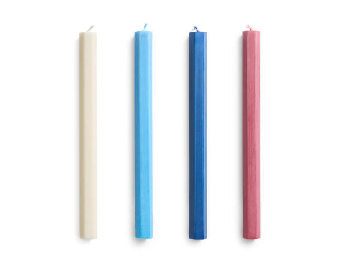 Sviečky Hexagon Candle set 4ks, marine