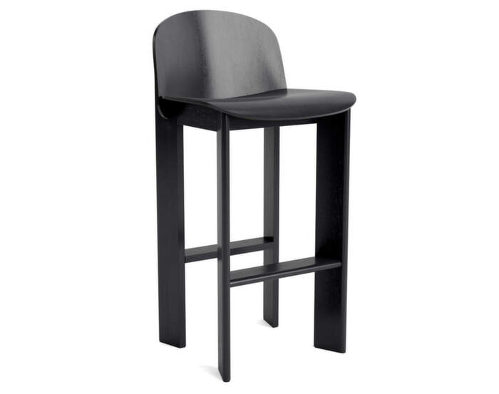 Barová stolička Chisel 35 H75, black lacquered oak