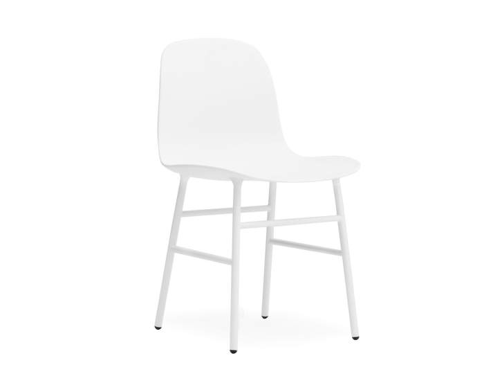 Stolička Form, biela/ocel