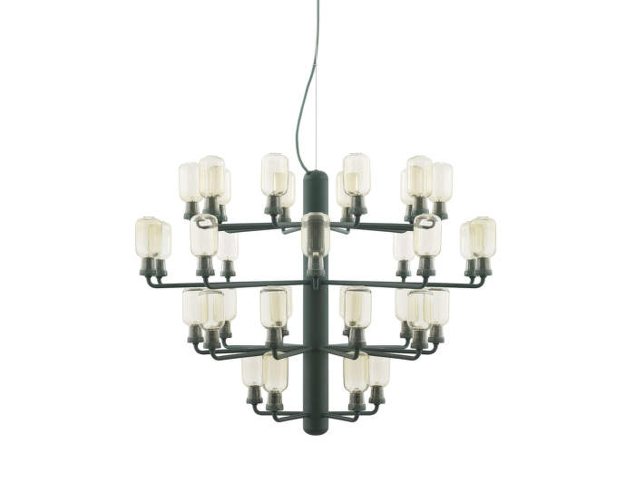 Luster Amp Chandelier Large, gold/green