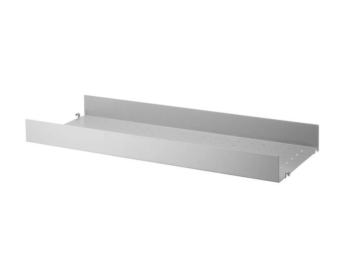 Police String Metal Shelf High Edge 78 x 30, grey