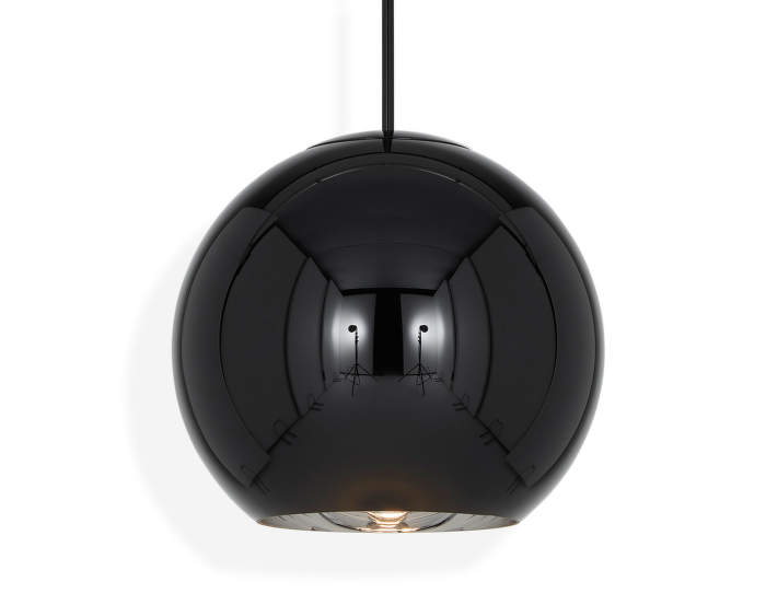Závěsná lampa Copper Round 45 cm, black