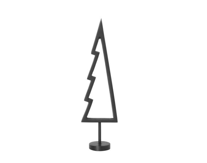 Vianočná dekorácia Winterland Black Brass Tree, Outline