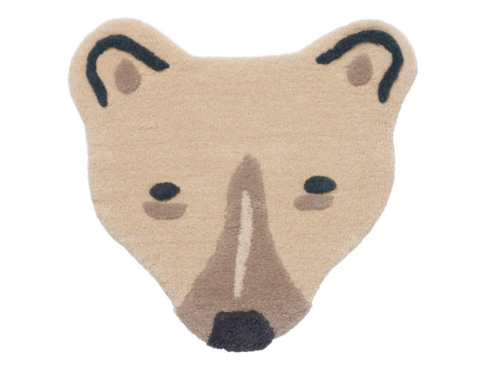 Tufted Polar Bear head, off-white