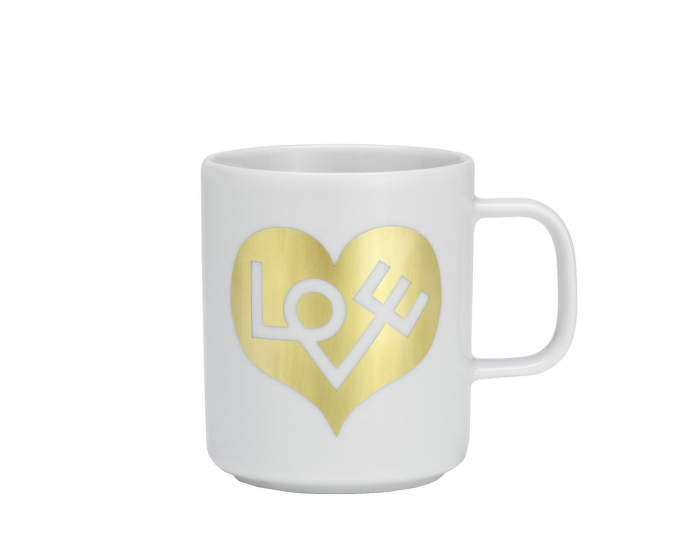 Coffee Mugs - Love Hart, gold