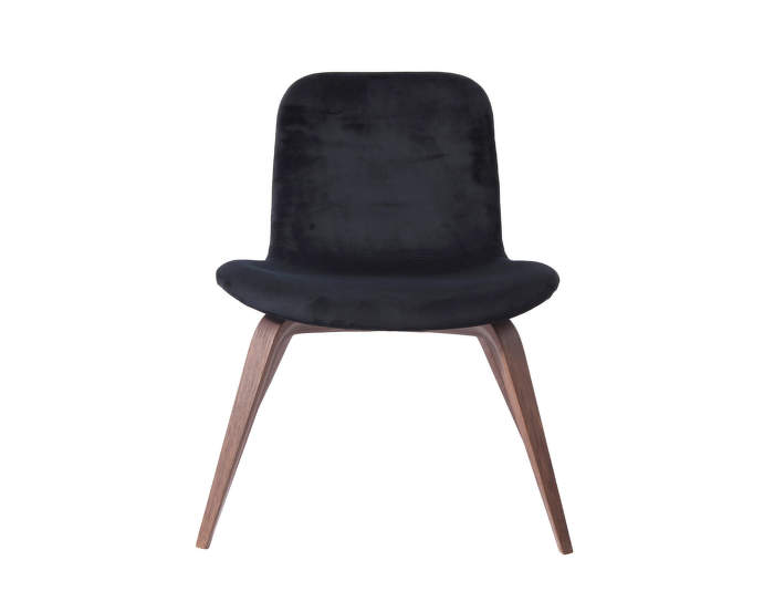 Goose Lounge Chair Stained Oak, Velvet Midnight Blue