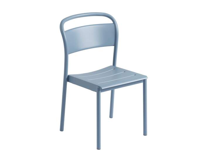 Linear Steel Side Chair, pale blue