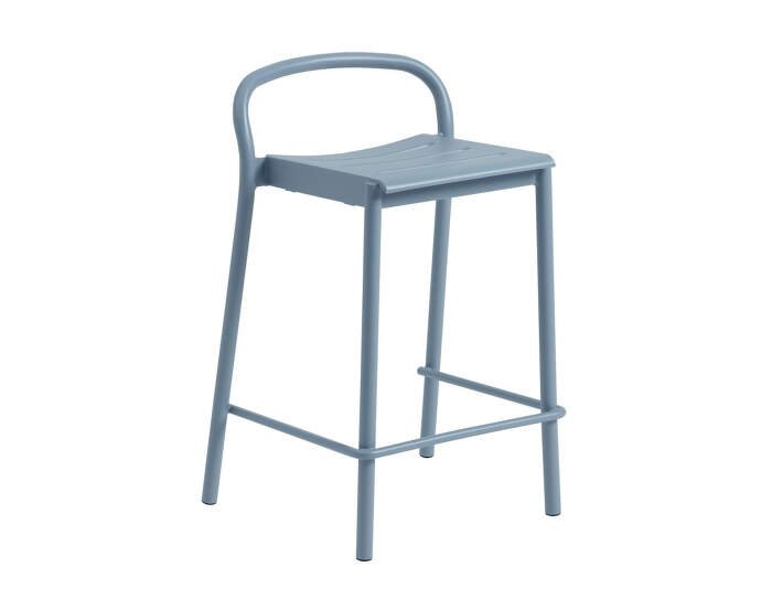 stolicka-Linear Steel Counter Stool, pale blue